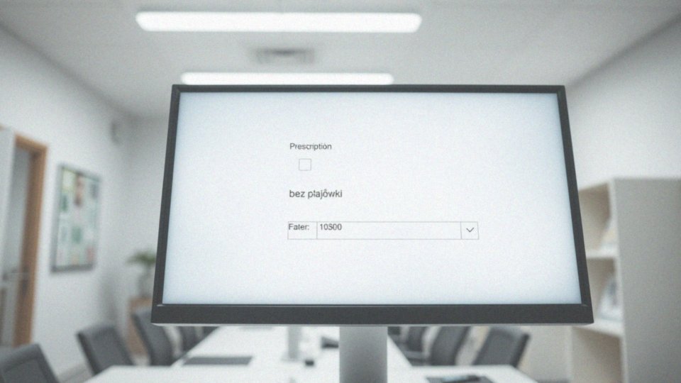 Jakie opcje wyboru ma użytkownik podczas wystawiania e-recepty?